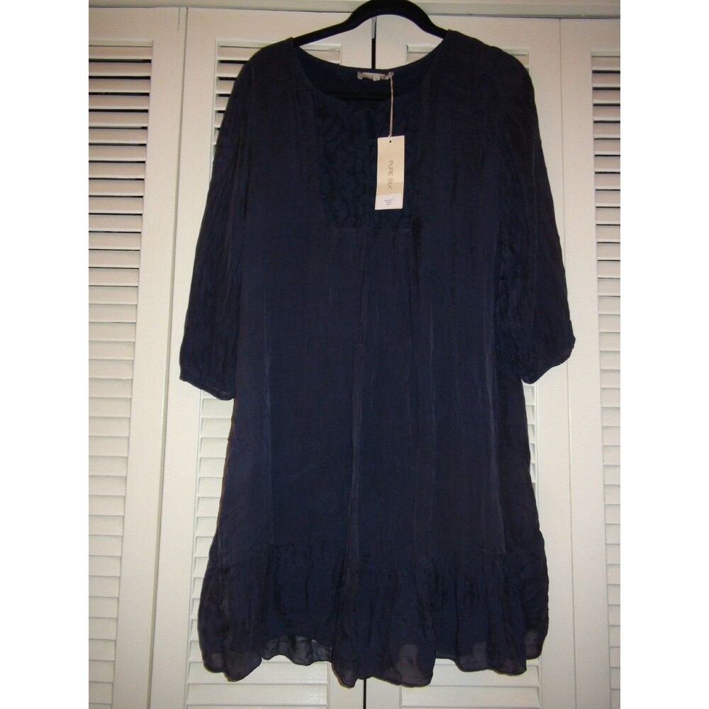 Prontomoda Giusy Silk Tunic Dress